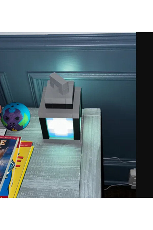 DECO Minecraft Mavi Gece Lambası