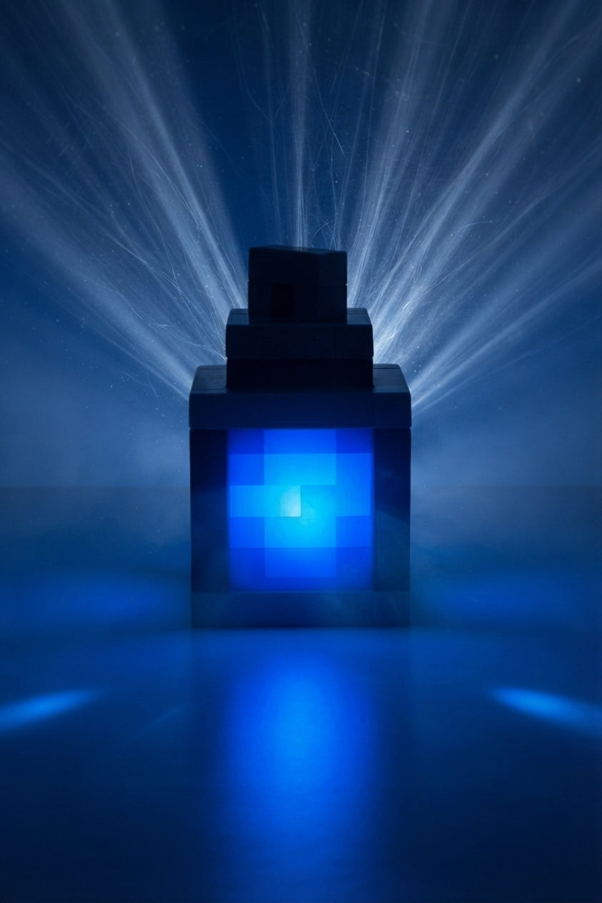 DECO Minecraft Mavi Gece Lambası